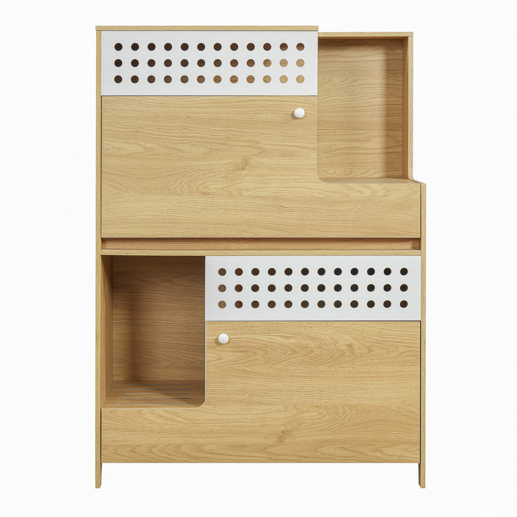 Modern 2-in-1 Cat Litter Box Enclosure Side Table – Hidden Cat House