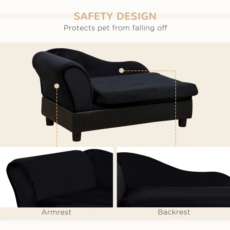 PawHut Pet Sofa Bed Couch With Storage, Pet Sofa For Cats And Small