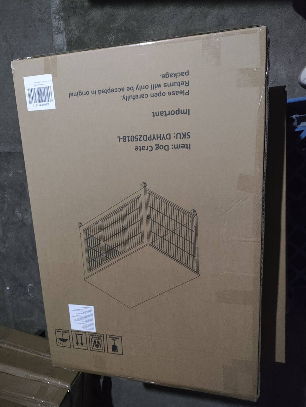 Heavy Duty Wooden Dog Crate Furniture with Wheels– Indoor Pet Kennel