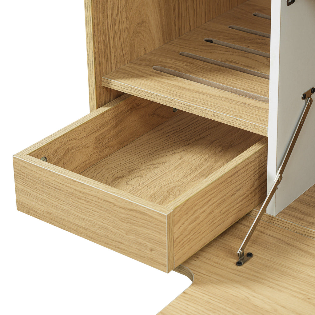Modern 2-in-1 Cat Litter Box Enclosure Side Table – Hidden Cat House