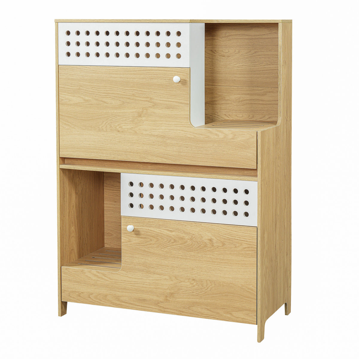 Modern 2-in-1 Cat Litter Box Enclosure Side Table – Hidden Cat House