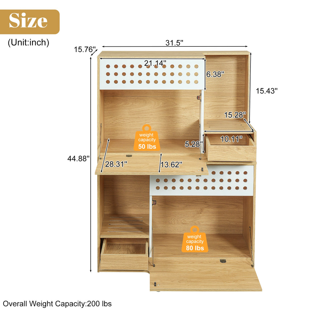 Modern 2-in-1 Cat Litter Box Enclosure Side Table – Hidden Cat House