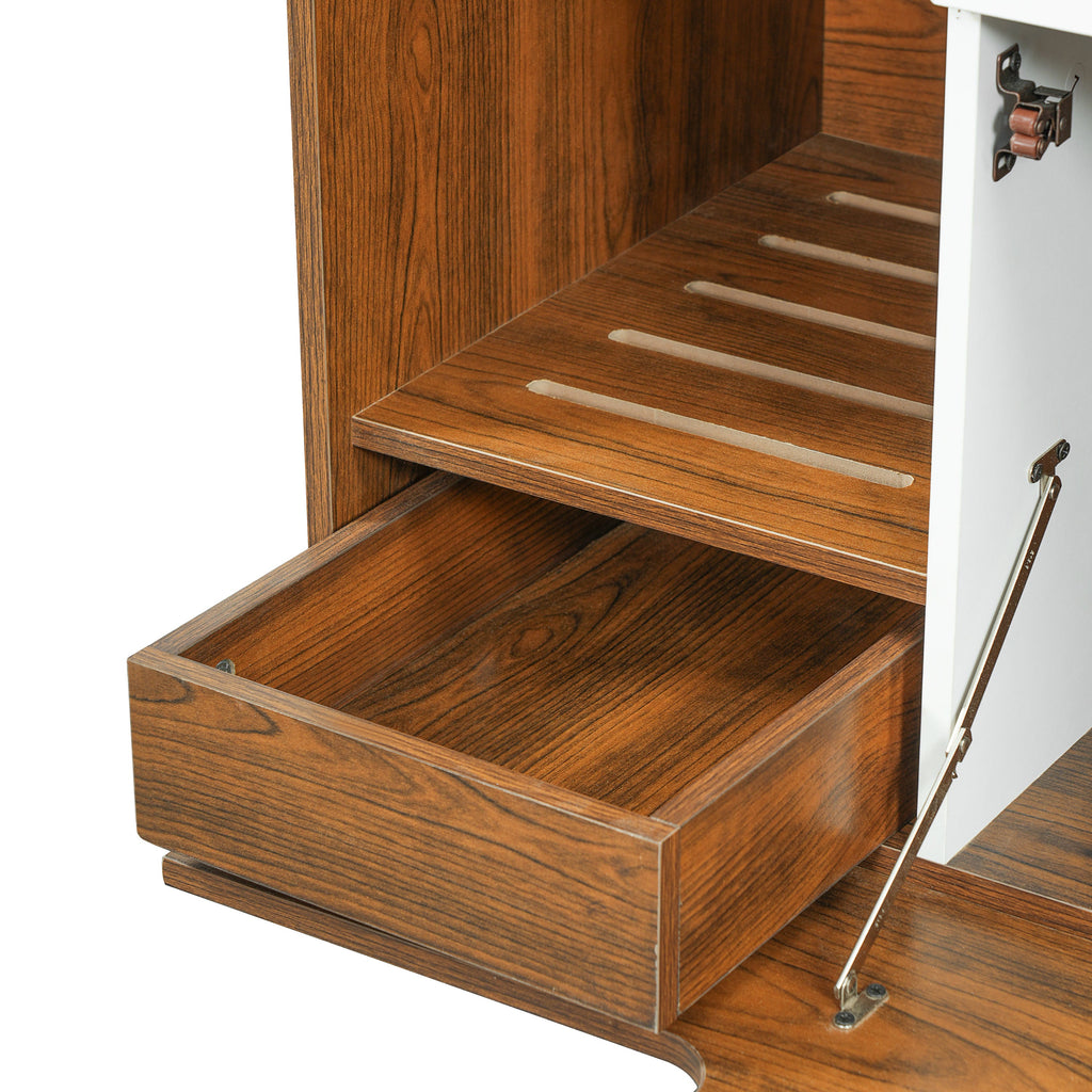Modern 2-in-1 Cat Litter Box Enclosure Side Table – Hidden Cat House