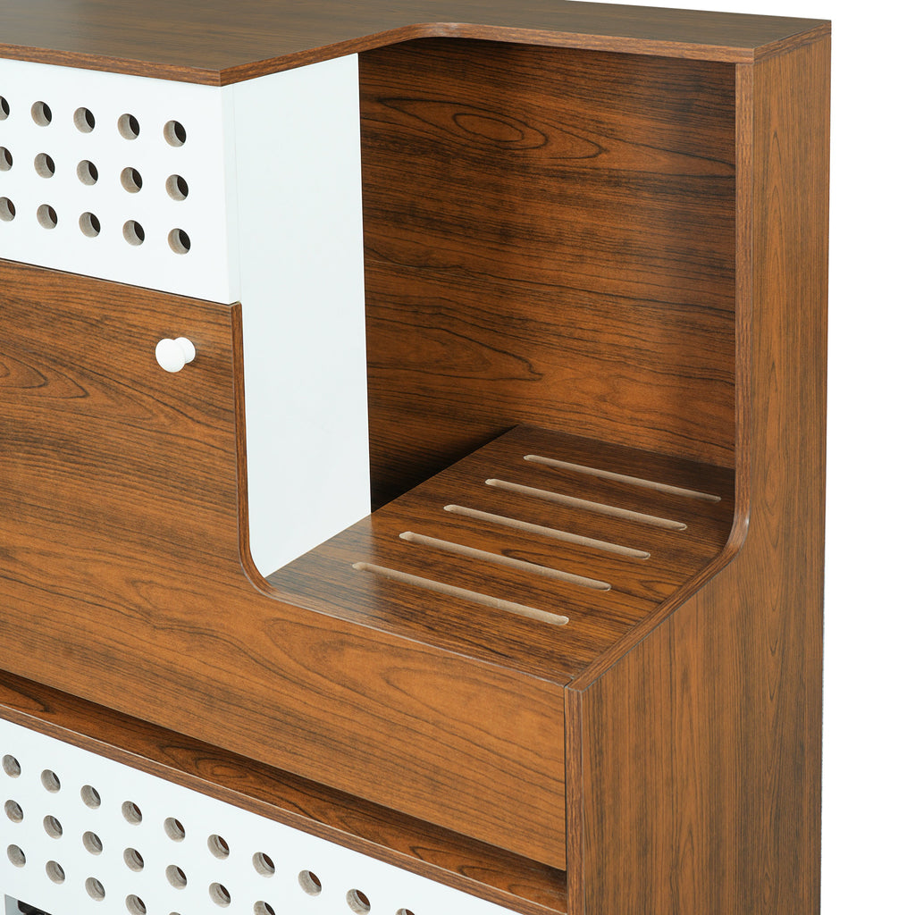 Modern 2-in-1 Cat Litter Box Enclosure Side Table – Hidden Cat House