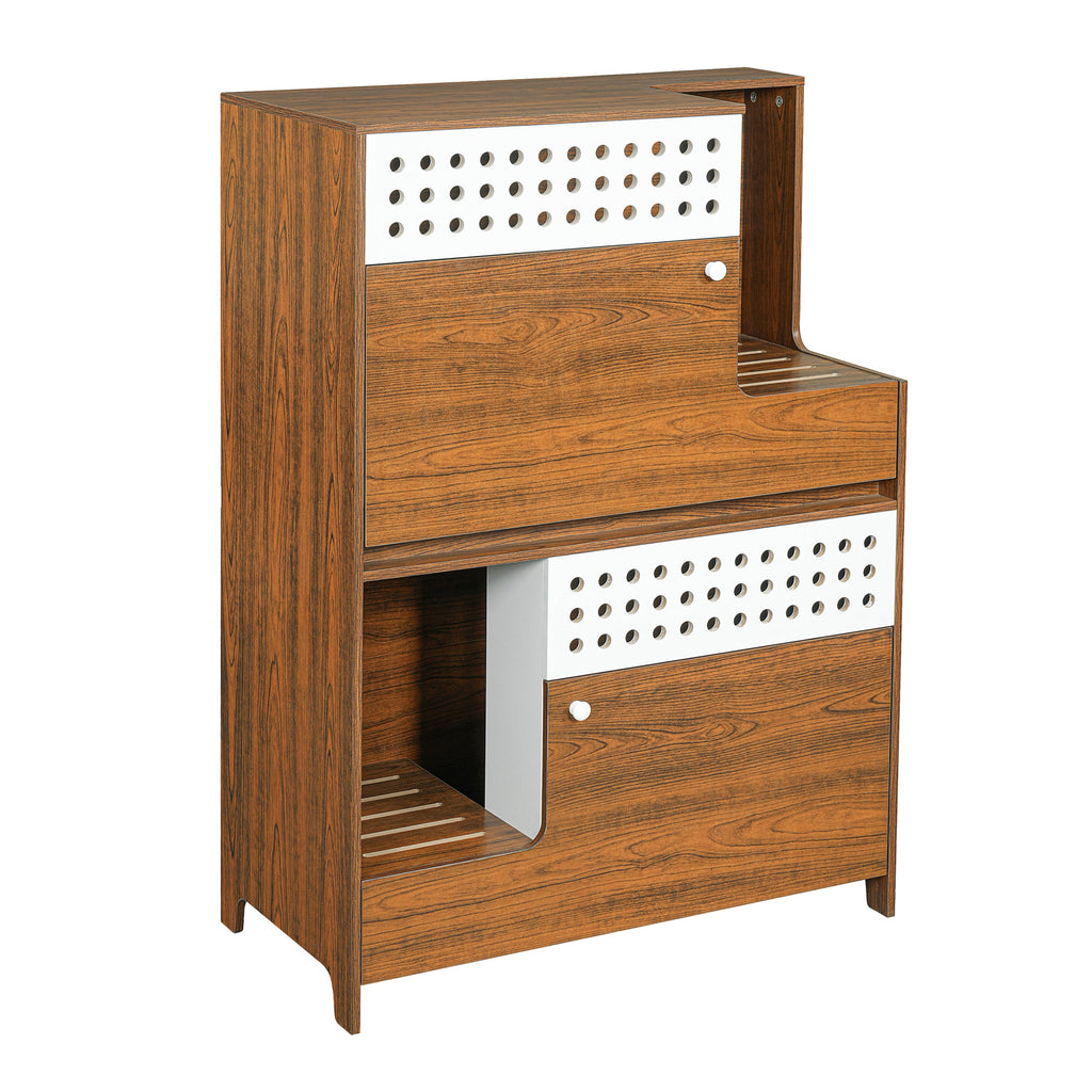 Modern 2-in-1 Cat Litter Box Enclosure Side Table – Hidden Cat House