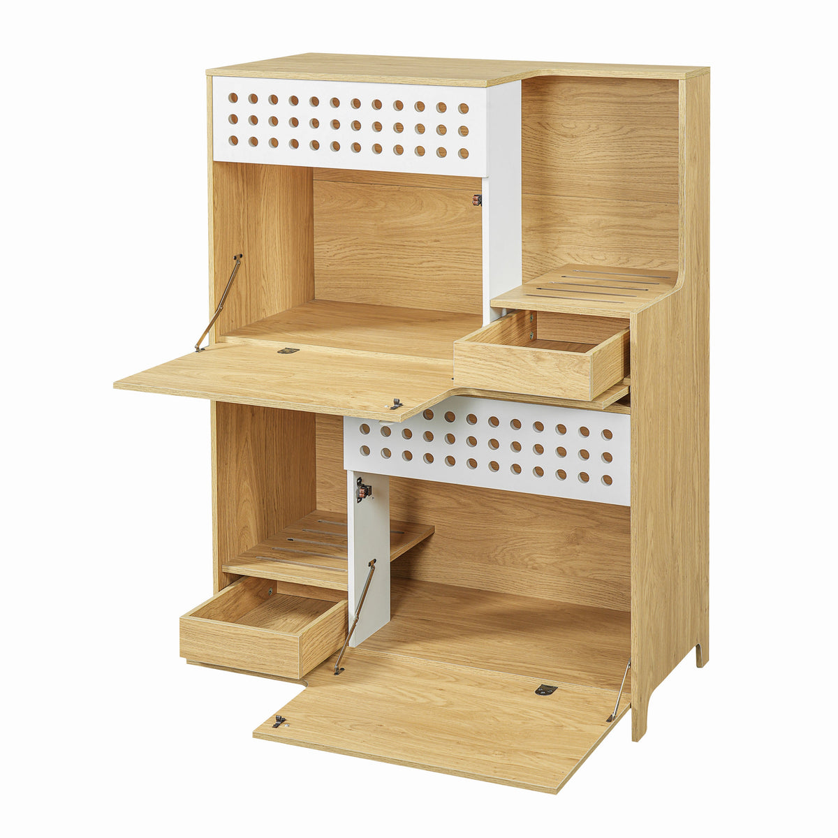 Modern 2-in-1 Cat Litter Box Enclosure Side Table – Hidden Cat House