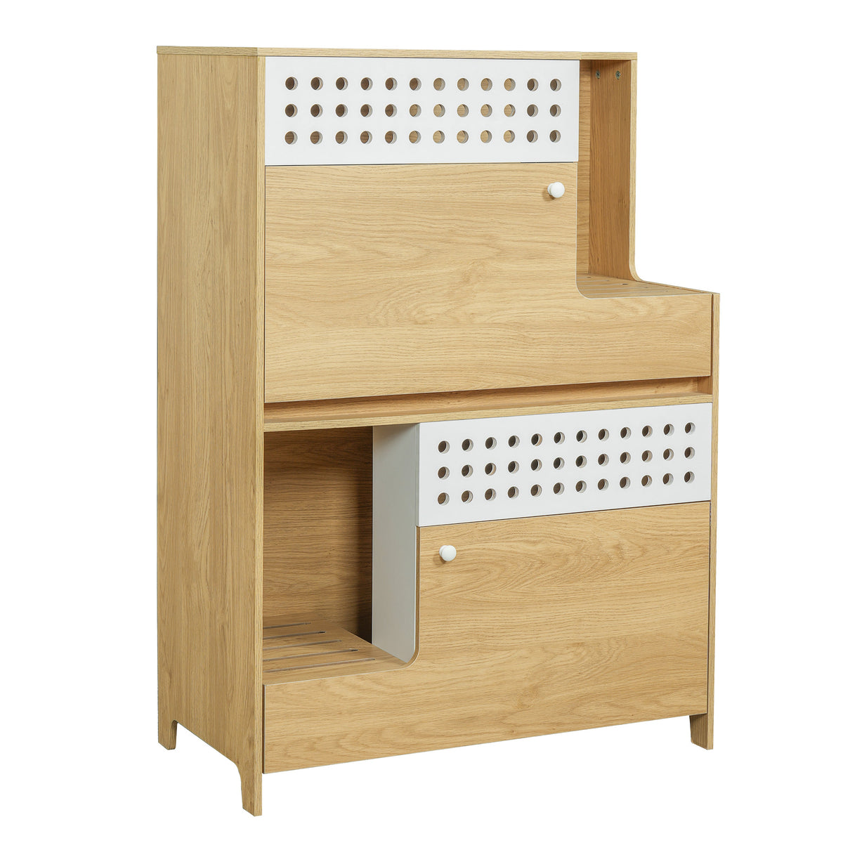 Modern 2-in-1 Cat Litter Box Enclosure Side Table – Hidden Cat House
